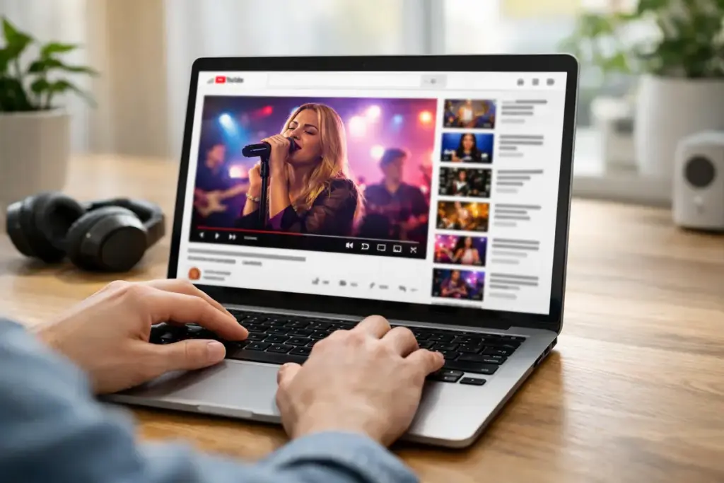 Ascoltando musica su YouTube